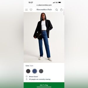 COPY - Abercrombie Mid Rise 90s Straight Jean